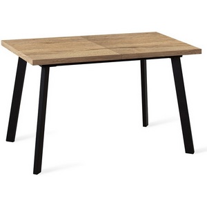 Изображение товара Стол вставка-бабочка HB140 Дуб Галифакс натуральный (ЛДСП EGGER)/опоры черные Dikline 00-00060143 (прямоугольная столешница, 4 ножки)