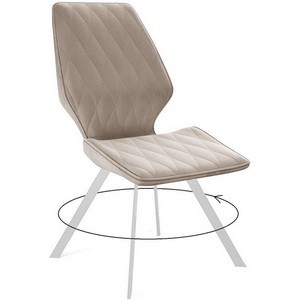 Изображение товара Стул B03 BEIGE поворотный/ ножки белые Dikline 00-00062070