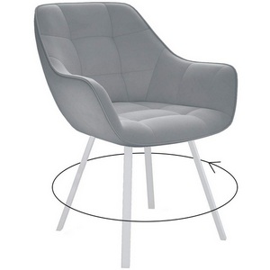Изображение товара Стул М поворотный, B22 GREY, ножки белые Dikline 00-00062312