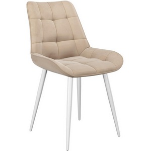 Изображение товара Стул 206М B03 BEIGE, ножки белые Dikline 00-00062223 Изображение товара Стул 206М B03 BEIGE, ножки белые Dikline 00-00062223