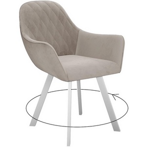 Изображение товара Стул поворотный, Z128 бежевый, ножки белые Dikline 00-00062351