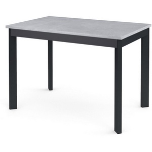 Изображение товара Стол телескоп с боковыми вставками L110 Бетон (ЛДСП EGGER)/Опоры черный Dikline 00-00062538 (прямоугольная столешница, 4 ножки)