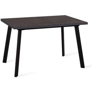 Изображение товара Стол с цельной вставкой на 6 персон DikLine HB120 хромикс бронза, опоры черные (прямоугольная столешница, 4 ножки)