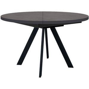 Изображение товара Стол вставка-бабочка на 6 персон DikLine RD120 хромикс бронза, опоры черные (круглая столешница, 4 ножки)