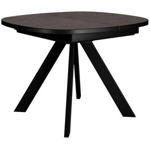 Изображение товара Стол квадратный шириной 100 см вставка-бабочка на 6 персон DikLine B110 хромикс бронза, опоры черные (4 ножки)