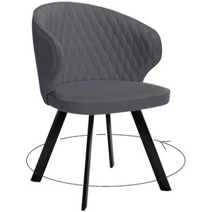 Изображение товара Стул DikLine 249 поворотный, B28 ANTRACITE, ножки черные