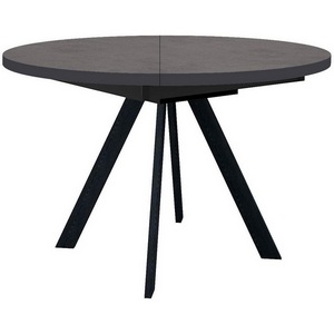 Изображение товара Стол вставка-бабочка на 4 персоны DikLine RD100 Хромикс бронза, опоры черные (круглая столешница, 4 ножки)