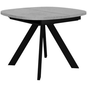 Изображение товара Стол квадратный шириной 100 см вставка-бабочка на 6 персон DikLine B110 Бетон, опоры черные (4 ножки)