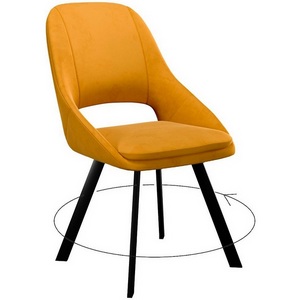 Изображение товара Стул DikLine 247 поворотный, Z280 апельсин, ножки черные