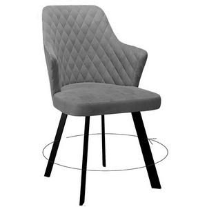 Изображение товара Стул DikLine 245 поворотный, C56 серый, ножки черные