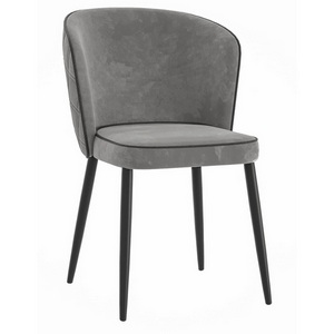 Изображение товара Стул DikLine 347 микровелюр E 31 серый, ножки черные