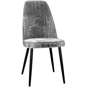 Изображение товара Стул DikLine 326 микровелюр M13 светло-серый, ножки черные
