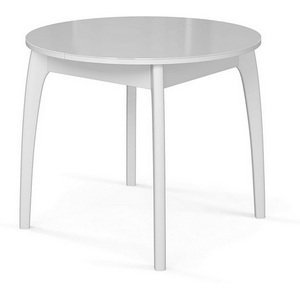 Изображение товара Стол вставка-бабочка М46 белый/стекло белое optiwhite Dikline 00-00060582 (круглая столешница, 4 ножки)