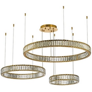 Изображение товара Подвесной светильник светодиодный хрустальный Dio D`arte Caneva Caneva L 1.5.80+60+40.100 G кольцо