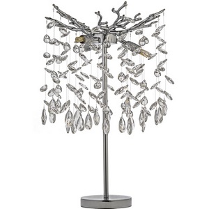 Изображение товара Настольная хрустальная лампа с подвесками Dio D`arte Tavenna Nickel Tavenna H 4.1.1.638 N