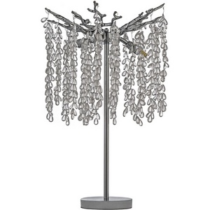 Изображение товара Настольная хрустальная лампа с подвесками Dio D`arte Tavenna Nickel Tavenna H 4.1.1.800 N