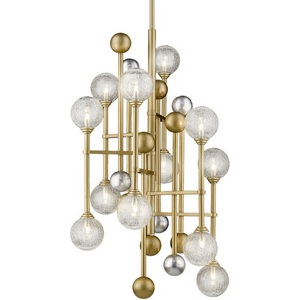 Изображение товара Потолочная люстра на штанге P68084-12 DeLight Collection Fluxus gold в форме шара