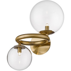 Изображение товара Бра Puppet W68092-2 brass в форме шара