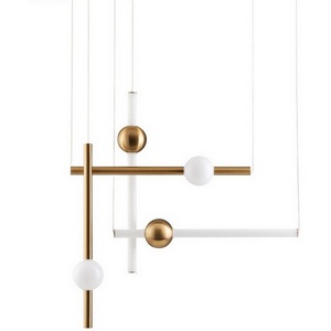 Изображение товара Подвесной светильник светодиодный Delight Collection Orion 10053P/4 gold в форме шара