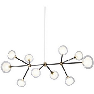 Изображение товара Подвесная люстра молекулы Delight Collection Nabila 10101P/10 black/gold