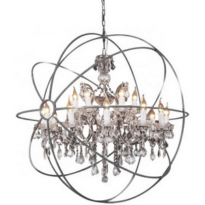 Изображение товара Подвесная люстра Delight Collection Foucault'S Orb 5014-D10 chrome в виде свечи