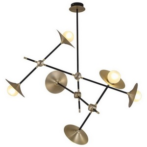 Изображение товара Потолочная люстра на штанге Delight Collection 9256 9256P/6 gold в форме шара