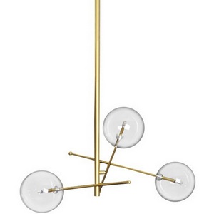 Изображение товара Потолочная люстра молекулы на штангеDelight Collection Globe Mobile 9307P-3A gold