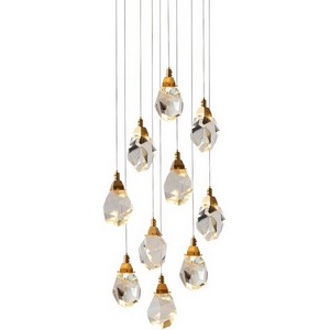 Изображение товара Подвесной светильник Delight Collection Crystal rock II 9701P/10R brass