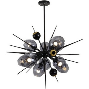 Изображение товара Потолочная люстра на штанге Delight Collection Burst 9720P-10S black/smoky