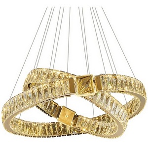 Изображение товара Подвесная люстра светодиодная Delight Collection D8010 D8010P/2R/D600+400 gold