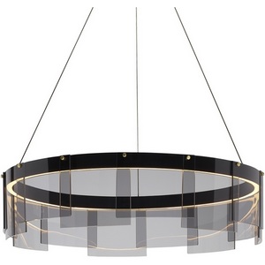 Изображение товара Подвесная люстра светодиодная Delight Collection Stratos D8825P/M black/smoky кольцо