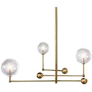 Изображение товара Потолочная люстра на штангеDelight Collection Globe Mobile KG0835P-3 brass в форме шара
