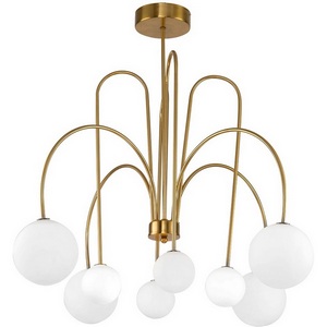 Изображение товара Потолочная люстра на штанге Delight Collection KG1213P KG1213P-8 brass в форме шара