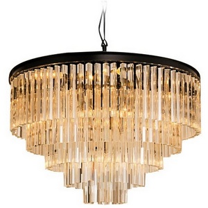Изображение товара Подвесная люстра Delight Collection 1920s Odeon KR0387P-10A black/amber