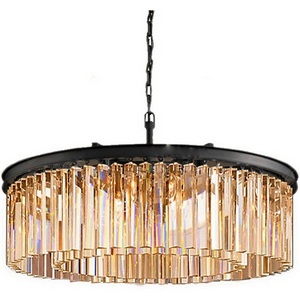 Изображение товара Подвесная люстра Delight Collection 1920s Odeon KR0387P-10B black/amber