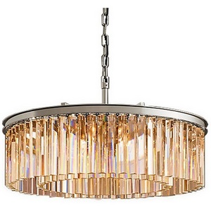 Изображение товара Подвесная люстра Delight Collection 1920s Odeon KR0387P-10B chrome/amber