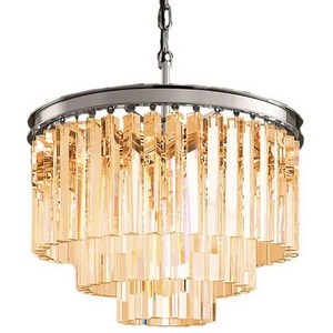 Изображение товара Подвесная люстра Delight Collection 1920s Odeon KR0387P-6 chrome/amber