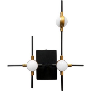 Изображение товара Бра светодиодное Delight Collection Molecular MB18001067-3A black/gold в форме шара