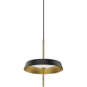 Изображение товара Подвесной светильник в виде летающей тарелки светодиодный Delight Collection MD18001061 MD18001061-1A black/gold
