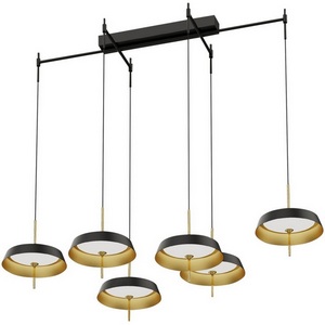Изображение товара Подвесной светильник светодиодный Delight Collection MD18001061 MD18001061-6B black/gold