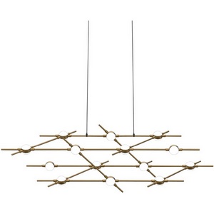 Изображение товара Подвесной светильник светодиодный Delight Collection Molecular MD18001067-14A black/gold