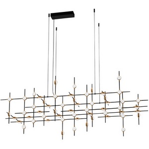 Изображение товара Подвесная люстра светодиодная Delight Collection Molecular MD18001067-55A black/gold
