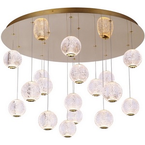 Изображение товара Подвесной светильник светодиодный Delight Collection Elliot Diamante MD20001012-17A gold в форме шара