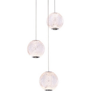 Изображение товара Подвесной светильник светодиодный Delight Collection Elliot Diamante MD20001012-3A chrome в форме шара