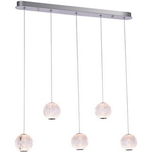 Изображение товара Подвесной светильник светодиодный Delight Collection Elliot Diamante MD20001012-5B chrome в форме шара