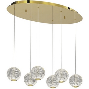 Изображение товара Подвесной светильник светодиодный Delight Collection Elliot Diamante MD20001012-6A gold в форме шара