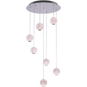 Изображение товара Подвесной светильник светодиодный Delight Collection Elliot Diamante MD20001012-7A chrome в форме шара