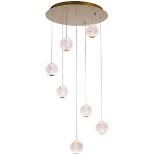 Изображение товара Подвесной светильник светодиодный Delight Collection Elliot Diamante MD20001012-7A gold в форме шара