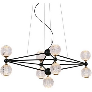 Изображение товара Подвесная люстра светодиодная Delight Collection Elliot Diamante MD20022005-9B black/chrome в форме шара