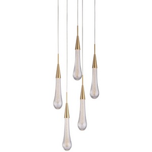 Изображение товара Подвесной светильник светодиодный Delight Collection Pour MD2060-5A br.brass